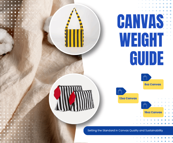 Canvas weight guide showing fabric thickness and durability levels