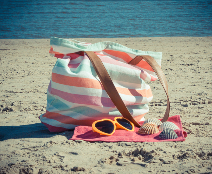 Sustainable beach bag made from eco-friendly materials for seaside use