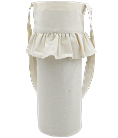 Cotton Ruffle Wine Bottle Bag