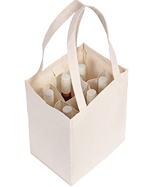 Cotton Multi Compartment Wine Bottle Bag