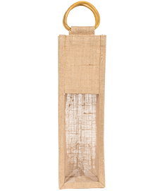 Jute-PVC Wine Bottle Bag