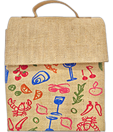 Jute Flap Lunch Bag